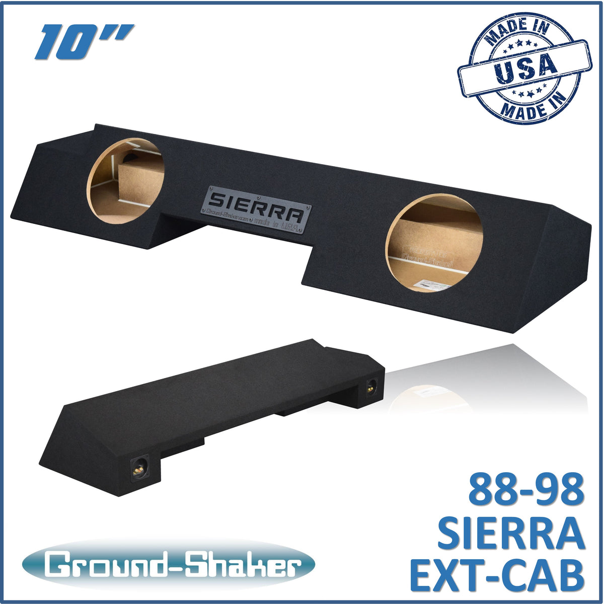 Ground Shaker GS-OGM210B subwoofer enclosure for Fits 88–98 GMC Sierra Extended Cab