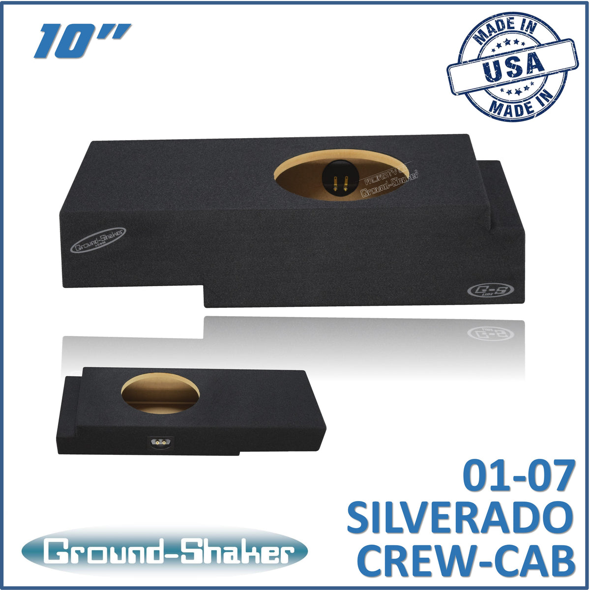 GS-QCHV110B subwoofer enclosure for Fits 01–17 Chevy Silverado Crew Cab