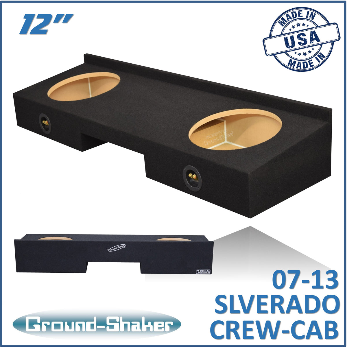 GS-RCHV212B subwoofer enclosure for Fits 07–13 Chevy Silverado Crew Cab