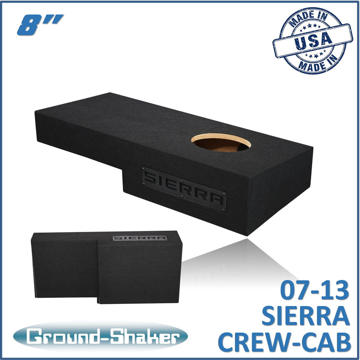 Ground Shaker GS-RGM18B subwoofer enclosure for Fits 07–13 GMC Sierra Crew Cab