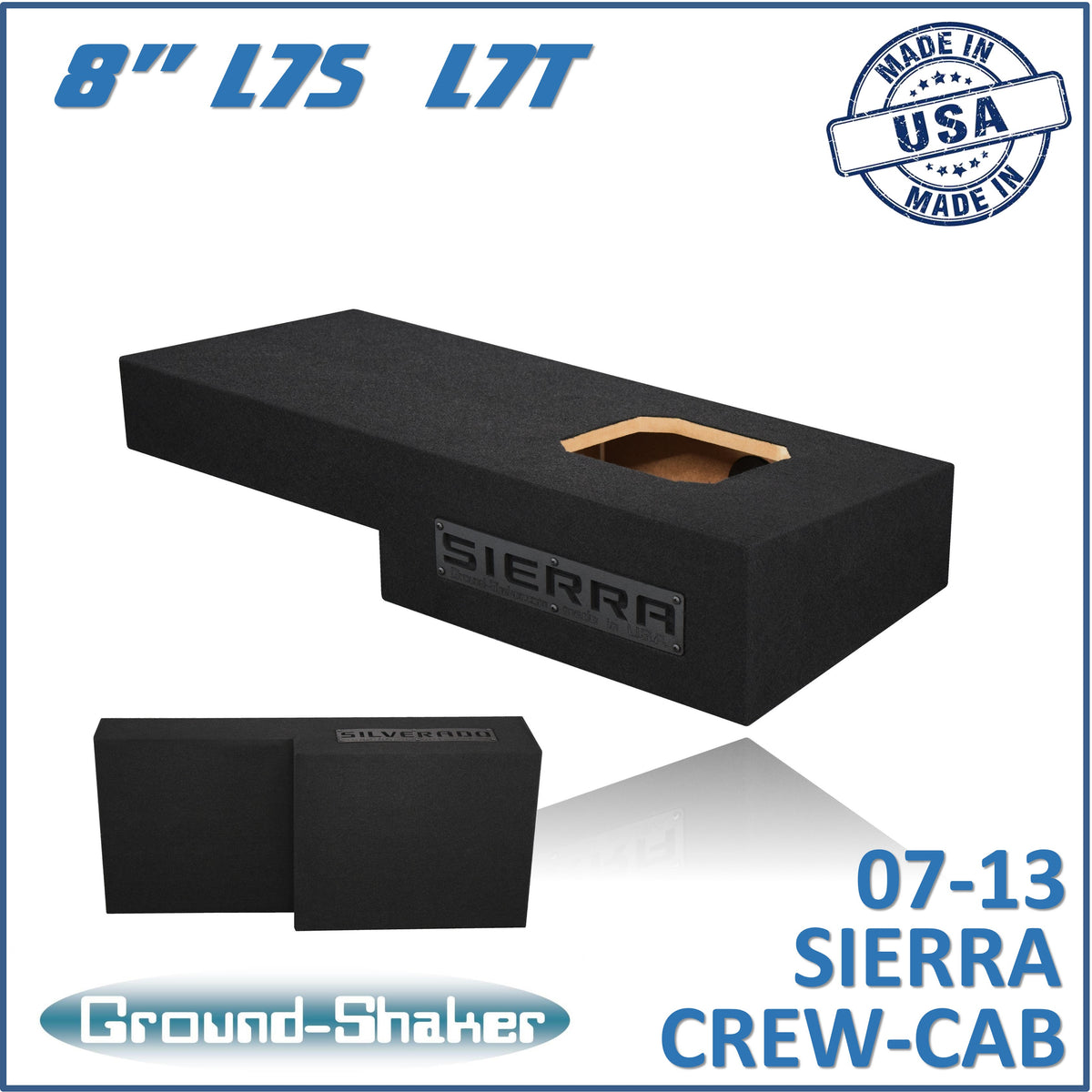 Ground Shaker GS-RGMKK18B subwoofer enclosure for Fits 07–13 GMC Sierra Crew Cab
