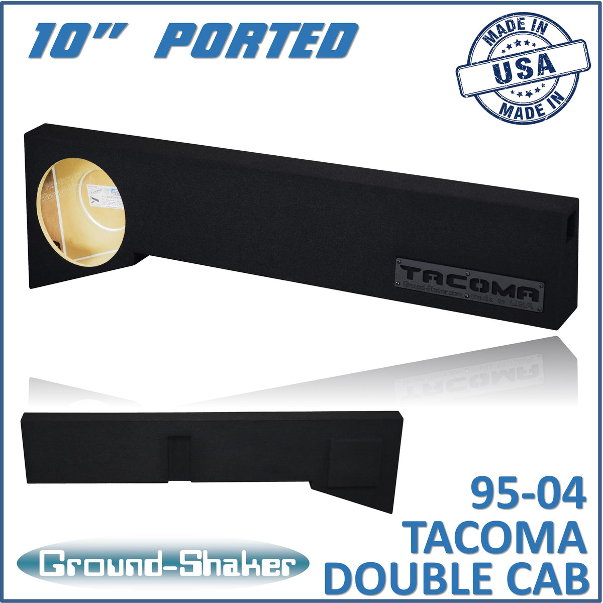 Ground Shaker GS-RTOYP110B subwoofer enclosure for Fits 95–04 Toyota Tacoma Double Cab