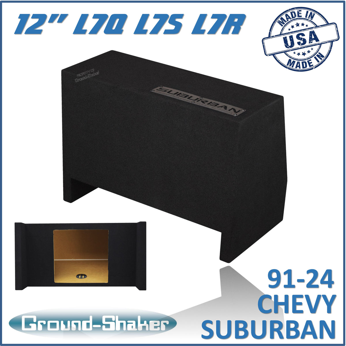 GS-SBDFKK112B subwoofer enclosure for Fits 91–24 Chevy Suburban