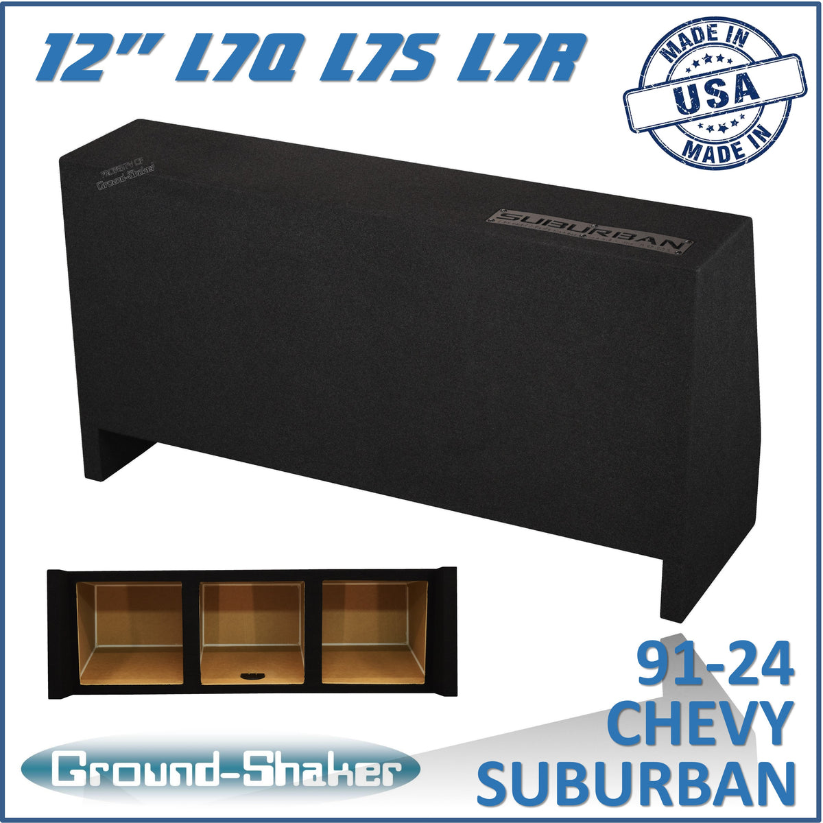 GS-SBDFKK312B subwoofer enclosure for Fits 91–24 Chevy Suburban