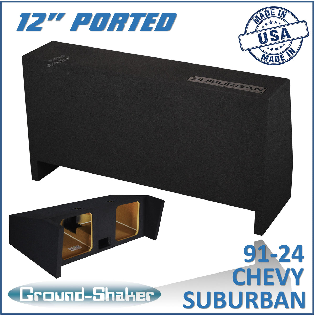 GS-SBDFKKP212B subwoofer enclosure for Fits 91–24 Chevy Suburban