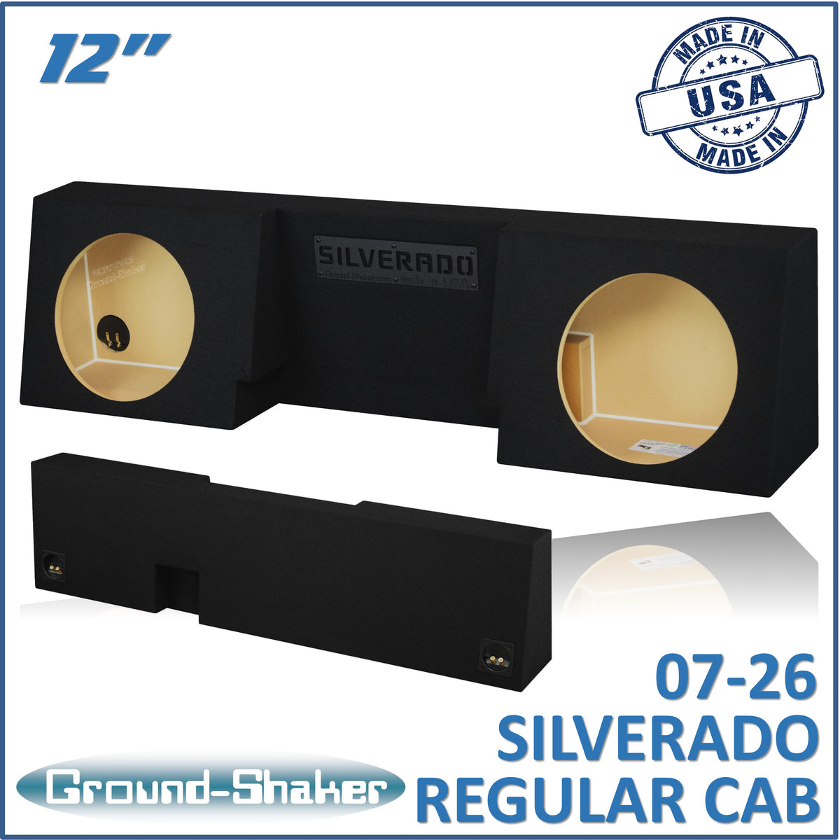 GS-STCC212B subwoofer enclosure for Fits 07–26 Chevy Silverado Regular Cab