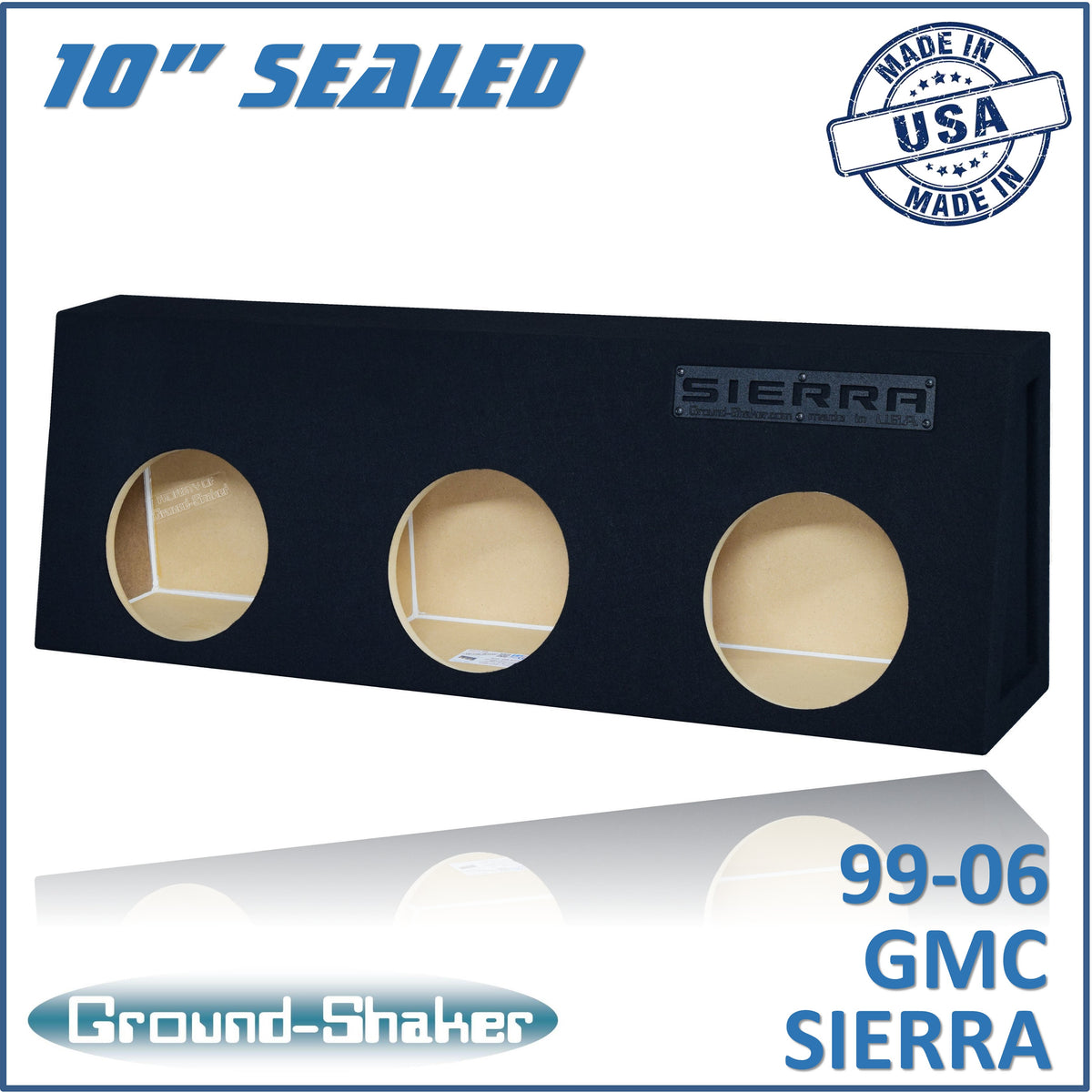 Ground Shaker GS-STGM310B subwoofer enclosure for Fits 99–06 GMC Sierra Regular Cab