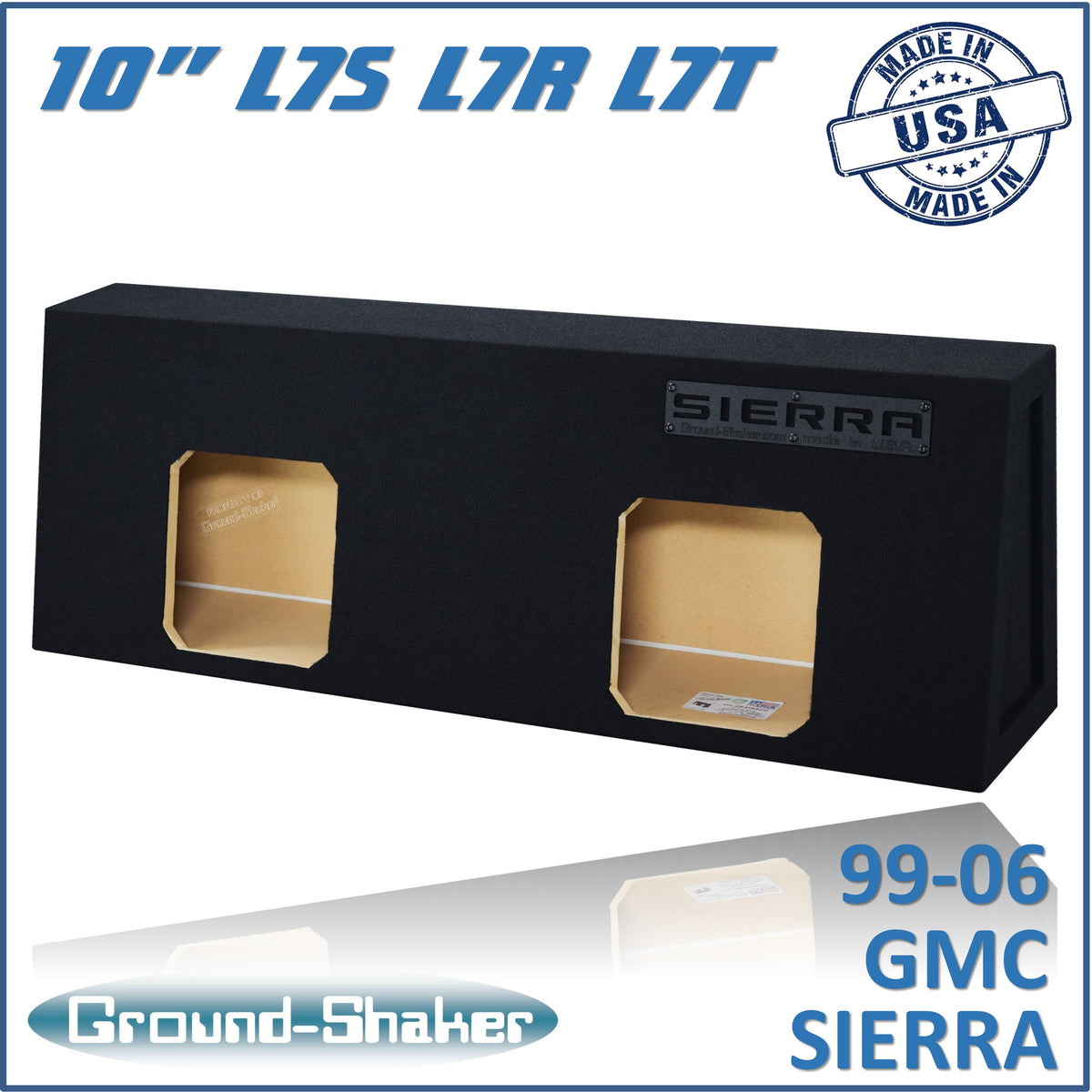 Ground Shaker GS-STGMKK210B subwoofer enclosure for Fits 99–06 GMC Sierra Regular Cab
