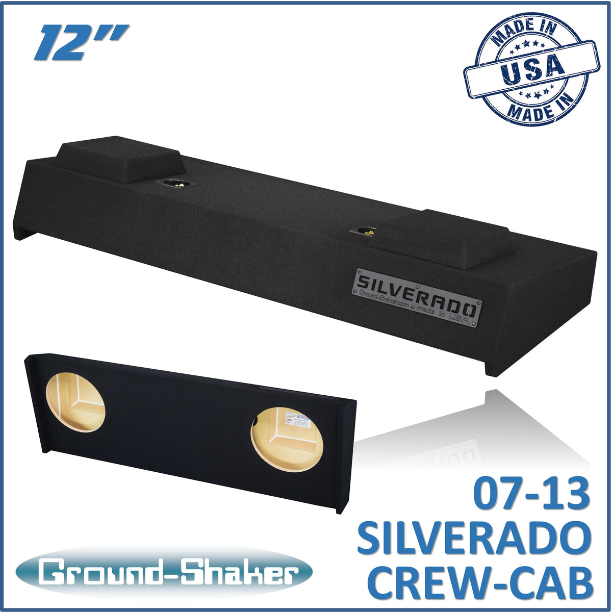 GS-TCHV212B subwoofer enclosure for Fits 07–13 Chevy Silverado Crew Cab
