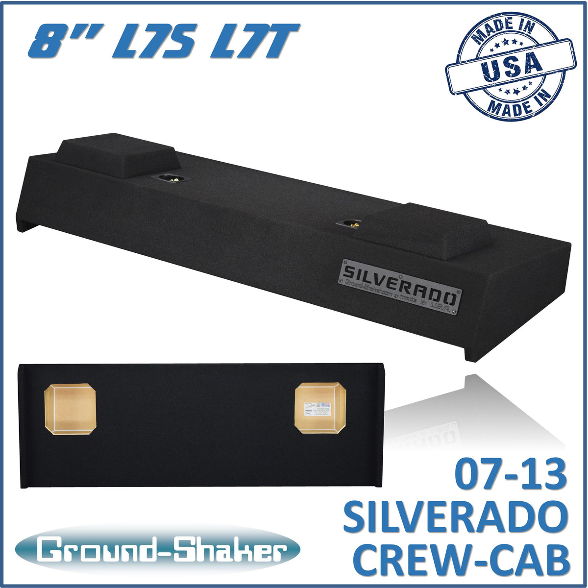 GS-TCHVKK28B subwoofer enclosure for Fits 07–13 Chevy Silverado Crew Cab