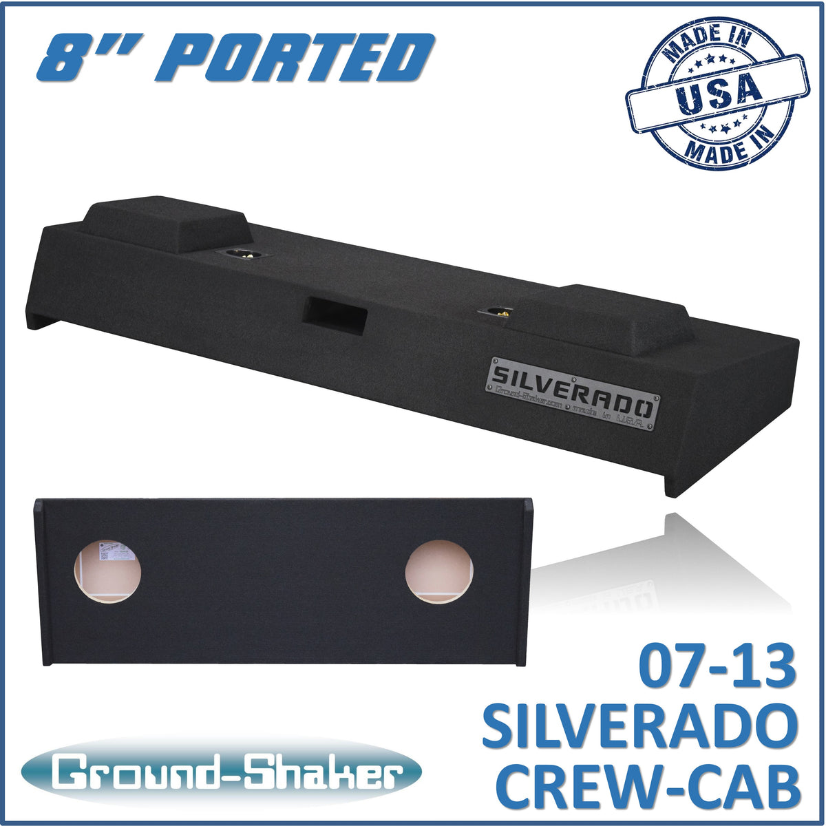 GS-TCHVP28B subwoofer enclosure for Fits 07–13 Chevy Silverado Crew Cab