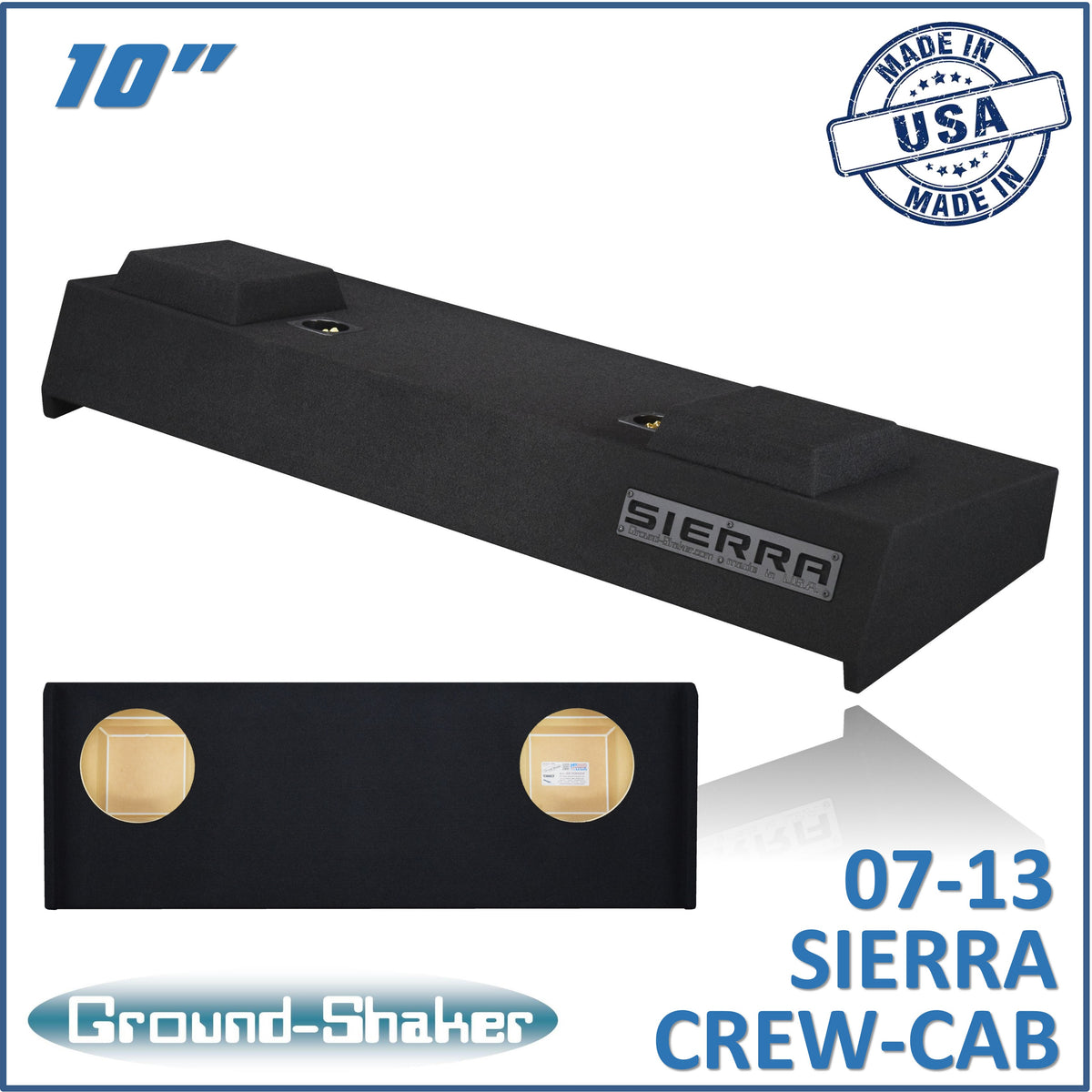 Ground Shaker GS-TGM210B subwoofer enclosure for Fits 07–13 GMC Sierra Crew Cab