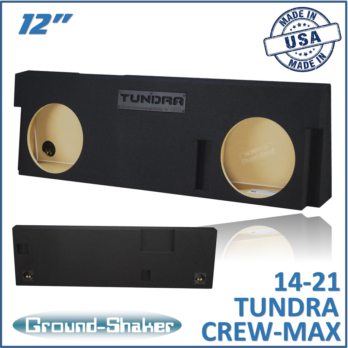 Ground Shaker GS-TOYCR212B subwoofer enclosure for Fits 14–21 Toyota Tundra CrewMax