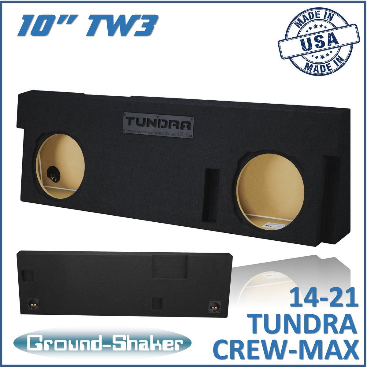 Ground Shaker GS-TOYCRTW3210B subwoofer enclosure for Fits 14–21 Toyota Tundra CrewMax