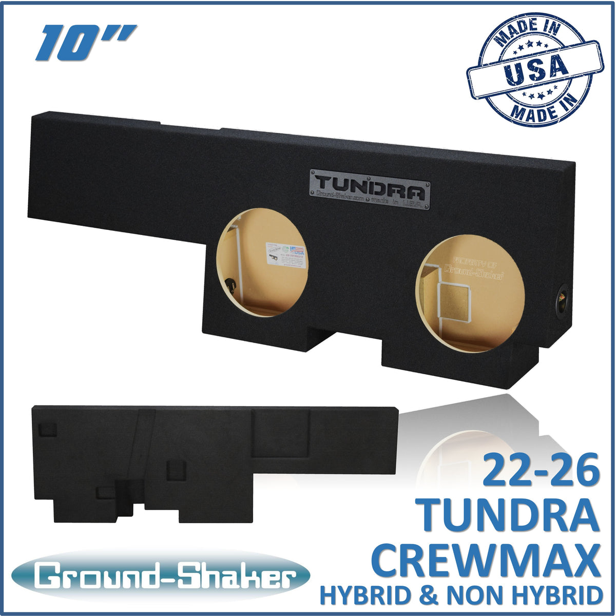 Ground Shaker GS-TOYMX210B subwoofer enclosure for Fits 22–26 Toyota Tundra CrewMax