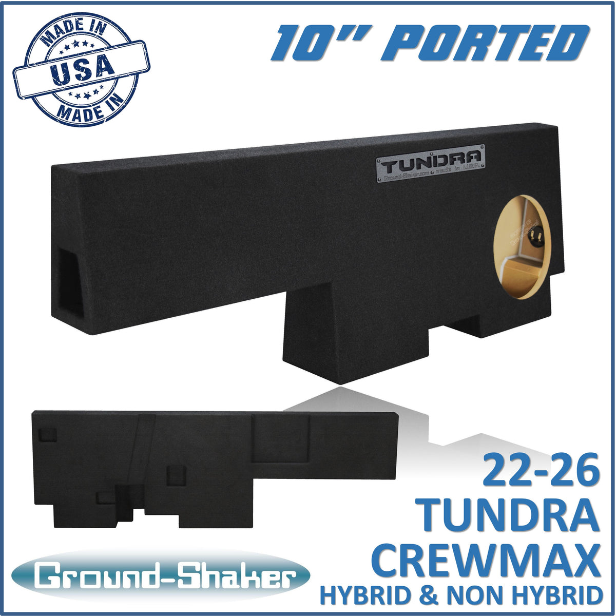 Ground Shaker GS-TOYMXP110B subwoofer enclosure for Fits 22–26 Toyota Tundra CrewMax