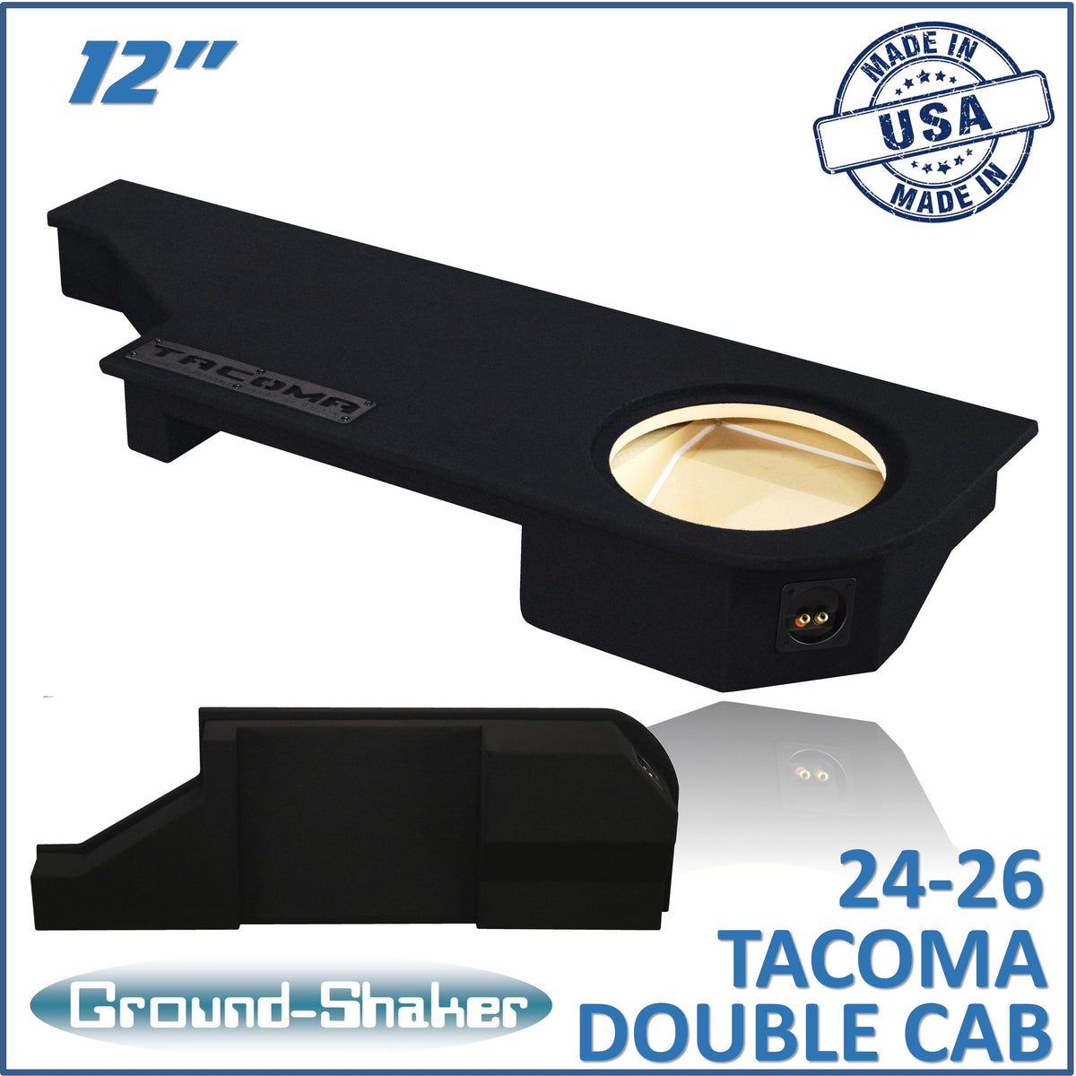 Ground Shaker GS-TOYTC112B subwoofer enclosure for Fits 24–26 Toyota Tacoma Double Cab