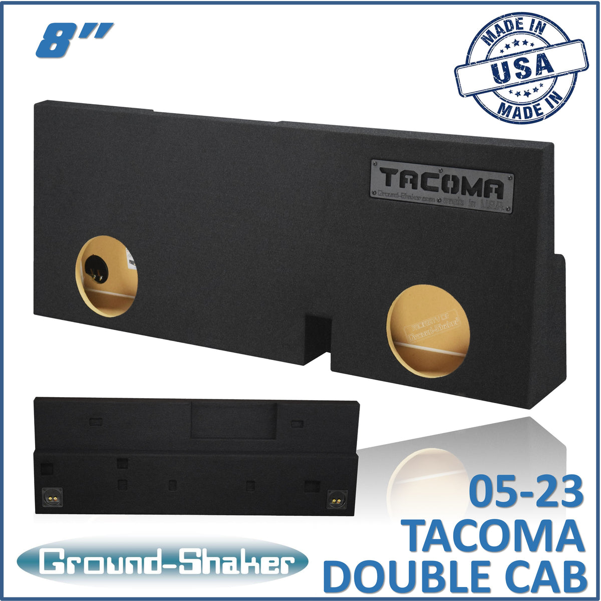 Ground Shaker GS-TOYTX28B subwoofer enclosure for Fits 05–23 Toyota Tacoma Double Cab