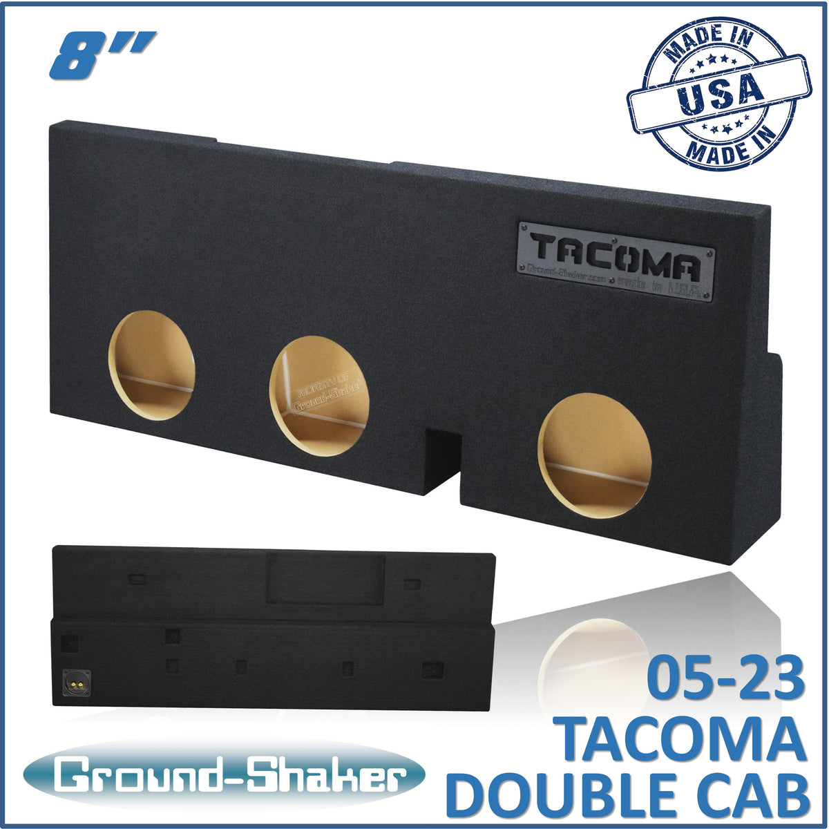 Ground Shaker GS-TOYTX38B subwoofer enclosure for Fits 05–23 Toyota Tacoma Double Cab