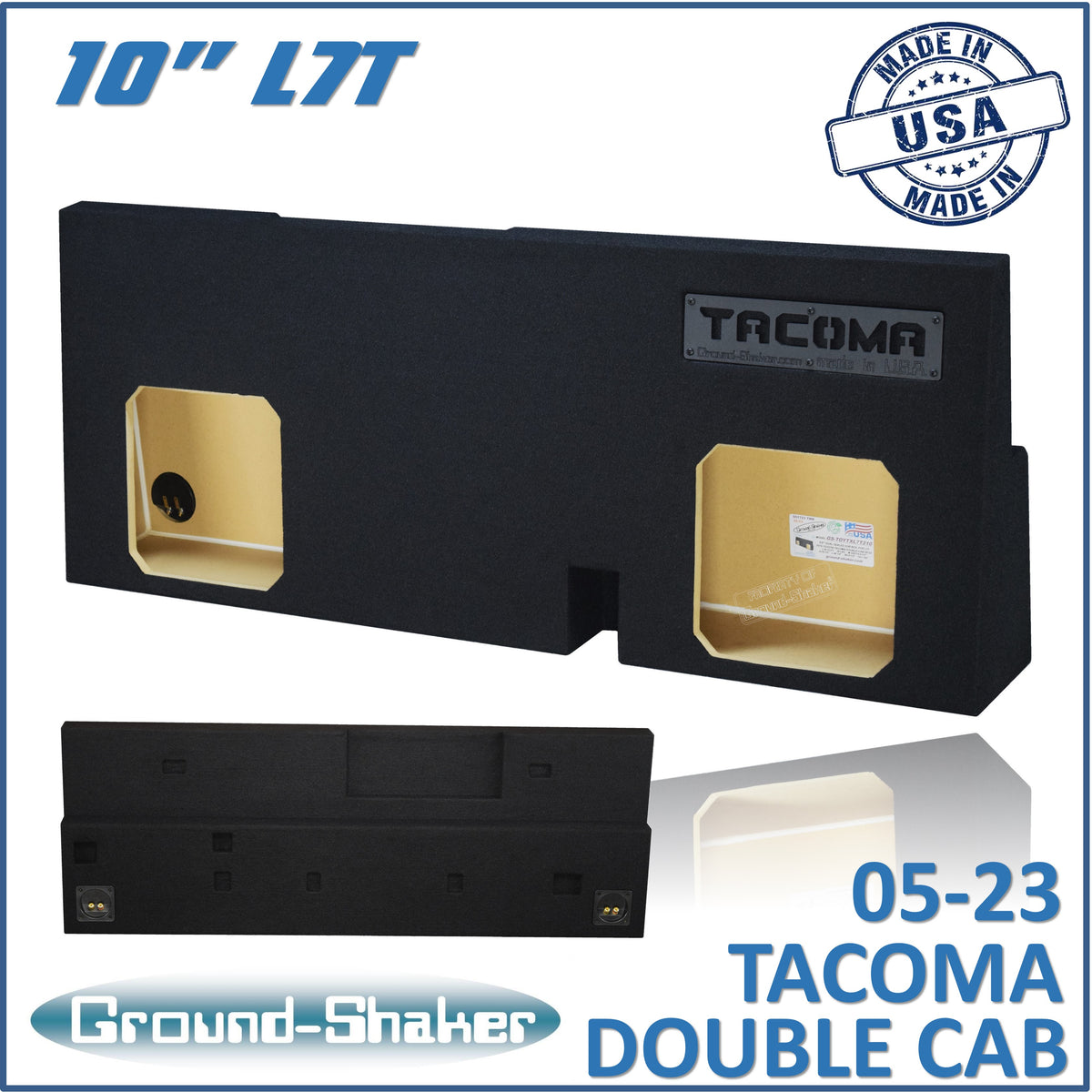 Ground Shaker GS-TOYTXL7T210B subwoofer enclosure for Fits 05–23 Toyota Tacoma Double Cab