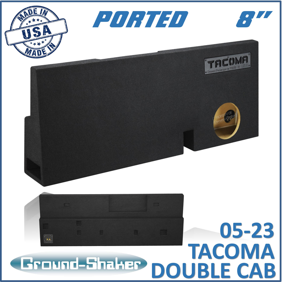 Ground Shaker GS-TOYTXP18B subwoofer enclosure for Fits 05–23 Toyota Tacoma Double Cab
