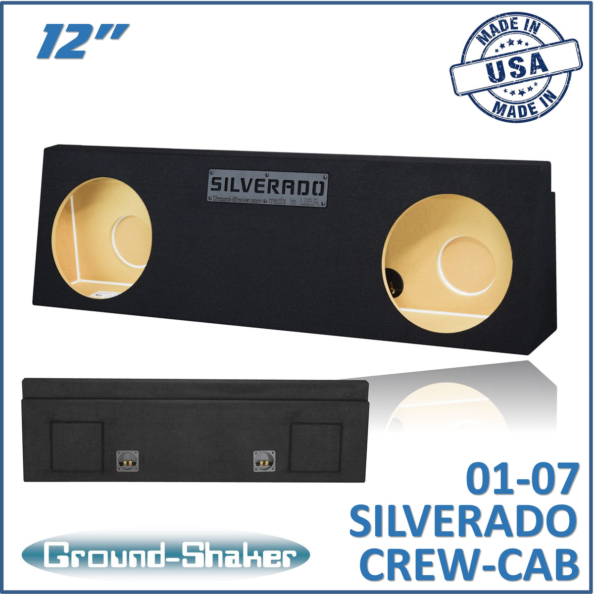 GS-WCHV212B subwoofer enclosure for Fits 01–07 Chevy Silverado Crew Cab