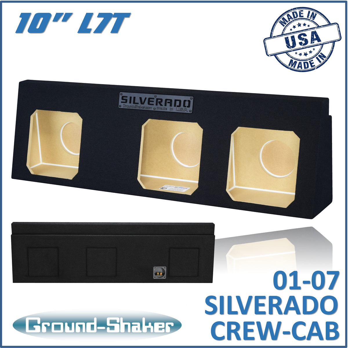 GS-WCHVL7T310B subwoofer enclosure for Fits 01–07 Chevy Silverado Crew Cab