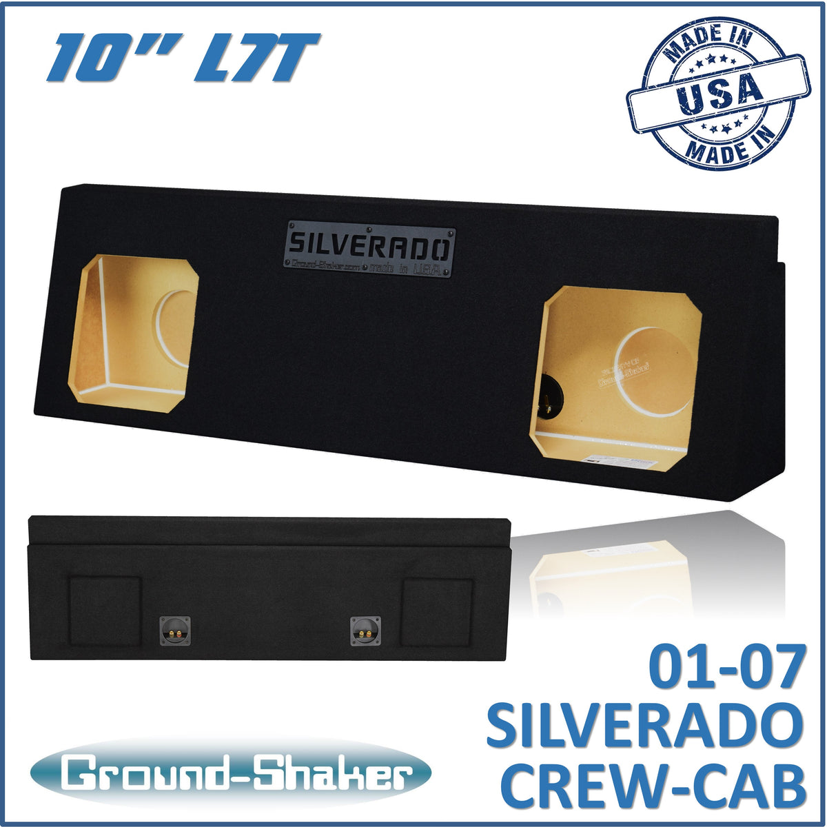 GS-WCHVL7T210B subwoofer enclosure for Fits 01–07 Chevy Silverado Crew Cab