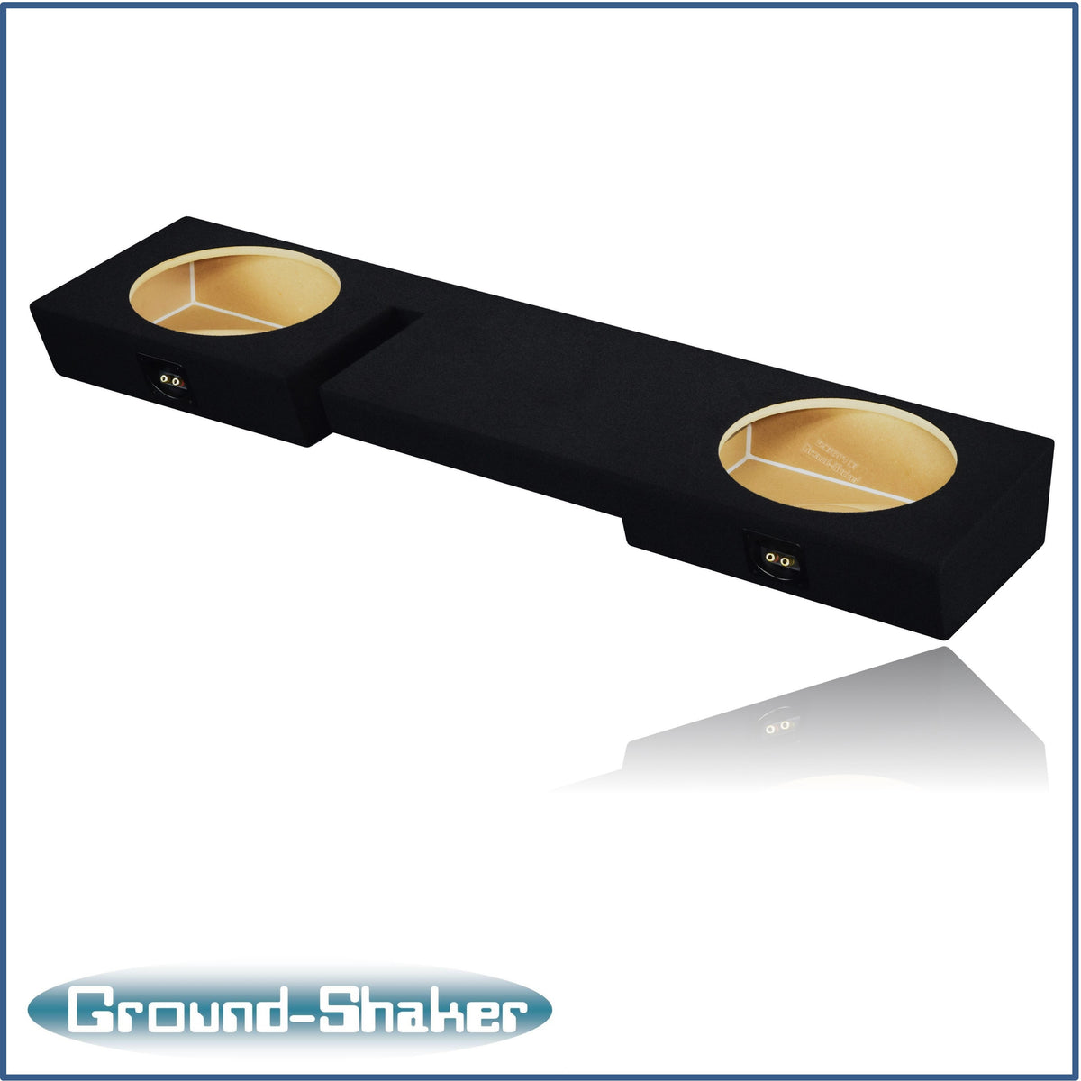 Ground Shaker GS-WF150212B dual 12 inch sealed enclosure for 97–99 Ford F-150 Ext-Cab — carpet finish detail