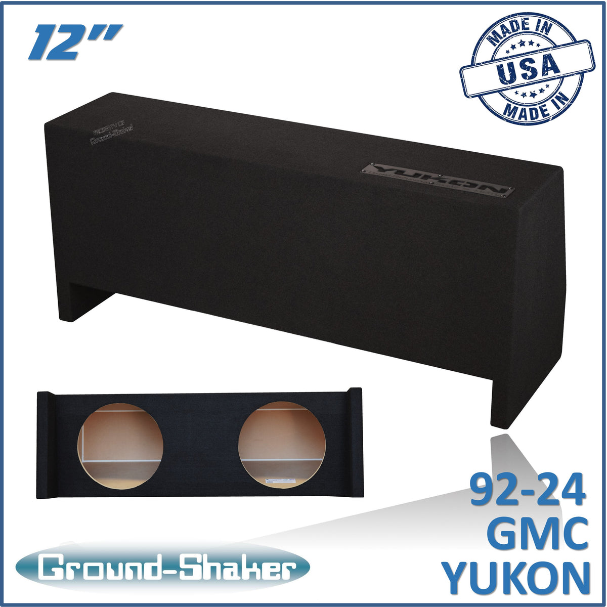 Ground Shaker GS-YKDF212B subwoofer enclosure for Fits 92–24 GMC Yukon