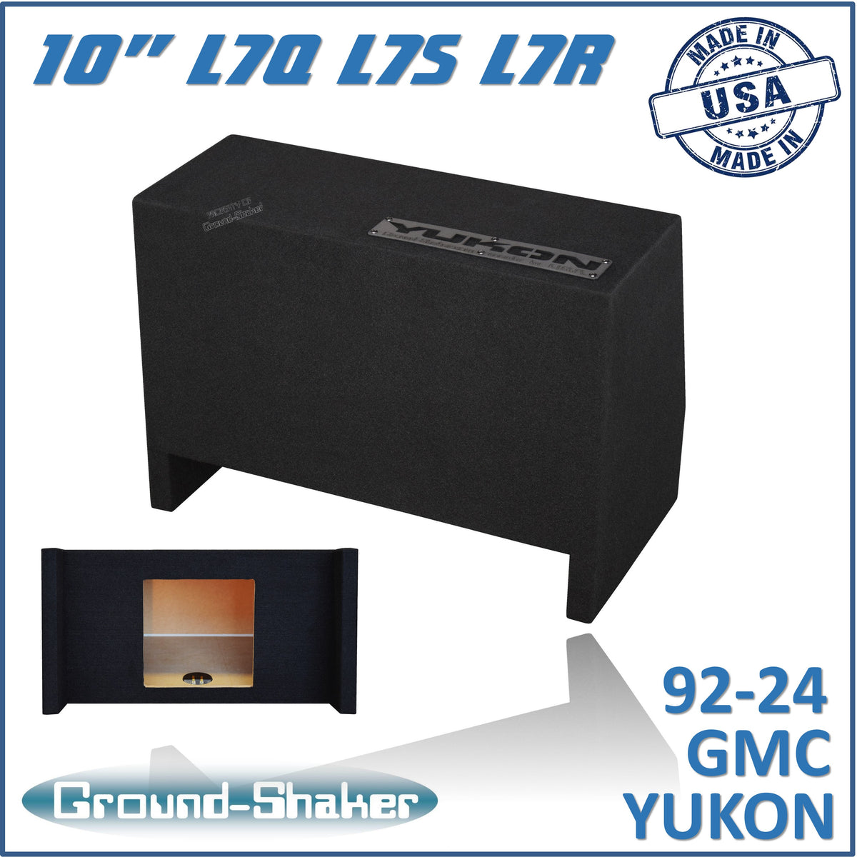 Ground Shaker GS-YKDFKK110B subwoofer enclosure for Fits 92–24 GMC Yukon