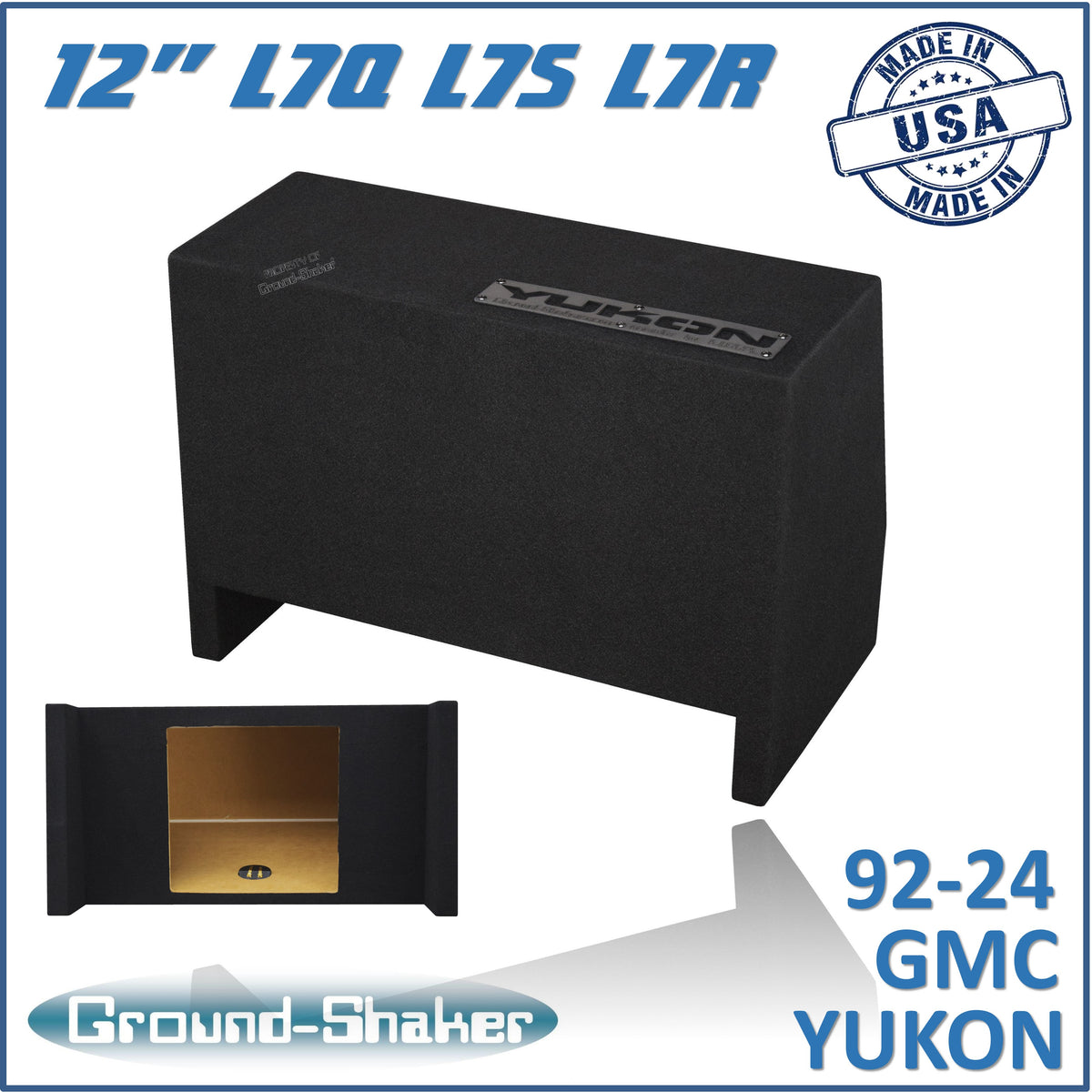 Ground Shaker GS-YKDFKK112B subwoofer enclosure for Fits 92–24 GMC Yukon