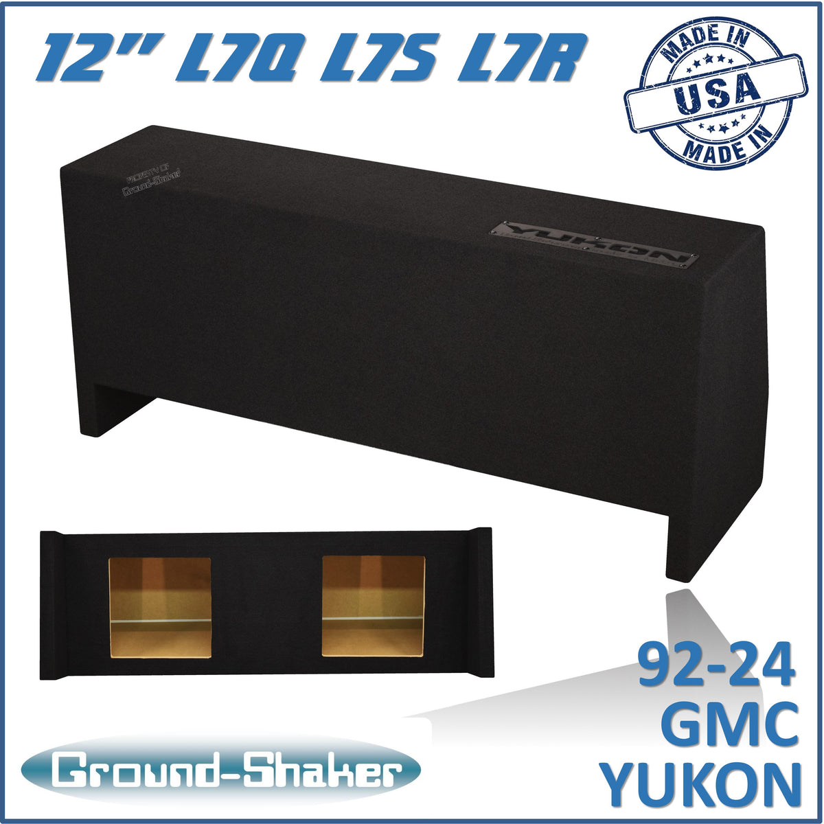 Ground Shaker GS-YKDFKK212B subwoofer enclosure for Fits 92–24 GMC Yukon