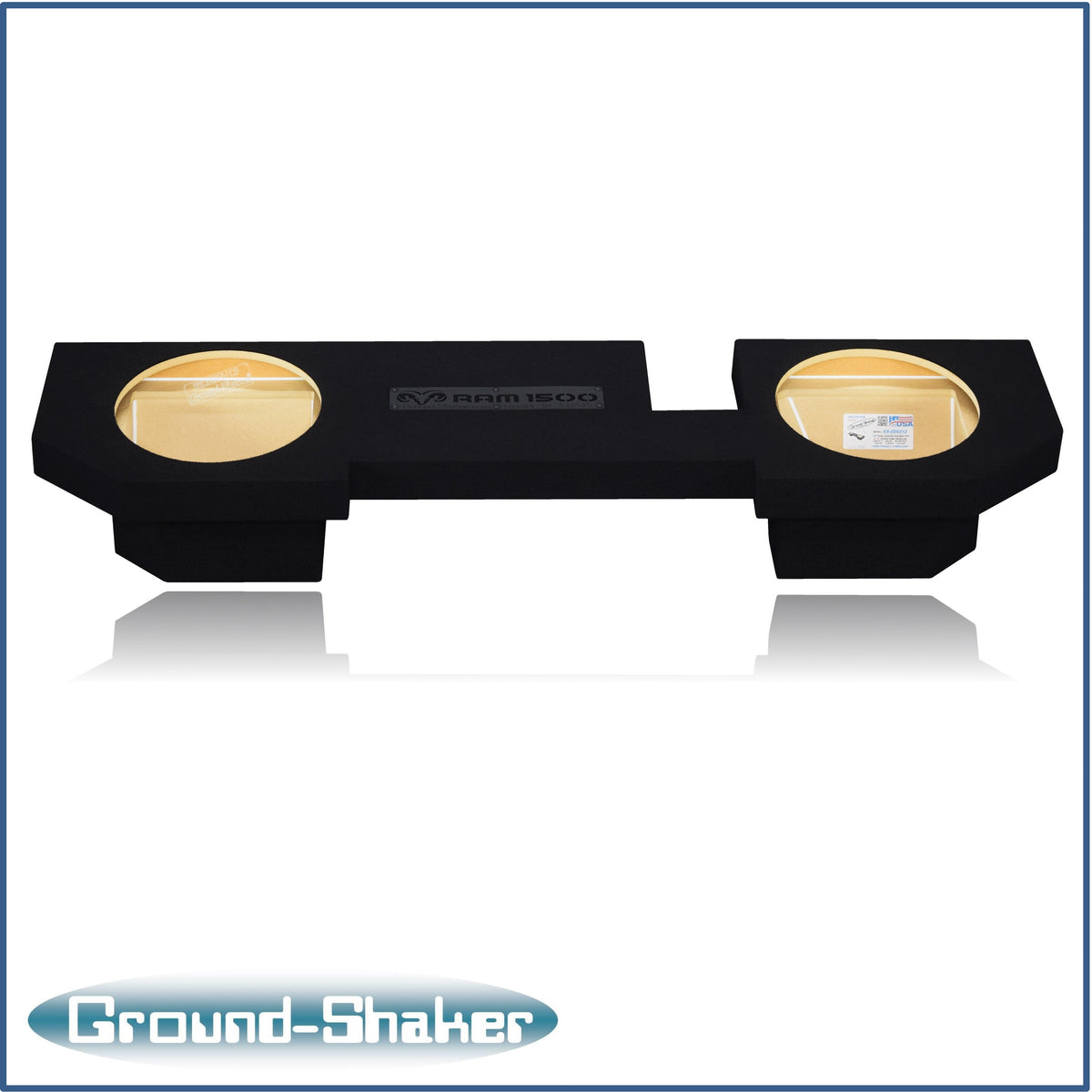 Ground Shaker GS-ZDG1500212B subwoofer enclosure for Fits 02–18 Dodge Ram 1500 Crew Cab & Quad Cab