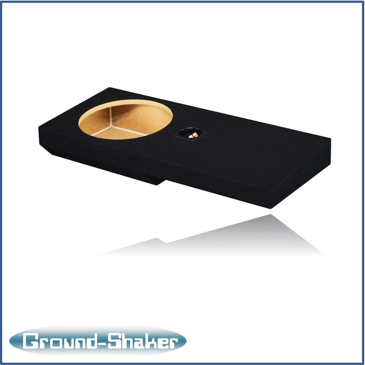Ground Shaker GS-ZF150112B 12 inch sealed enclosure for 2004–2008 Ford F-150 — carpet finish detail