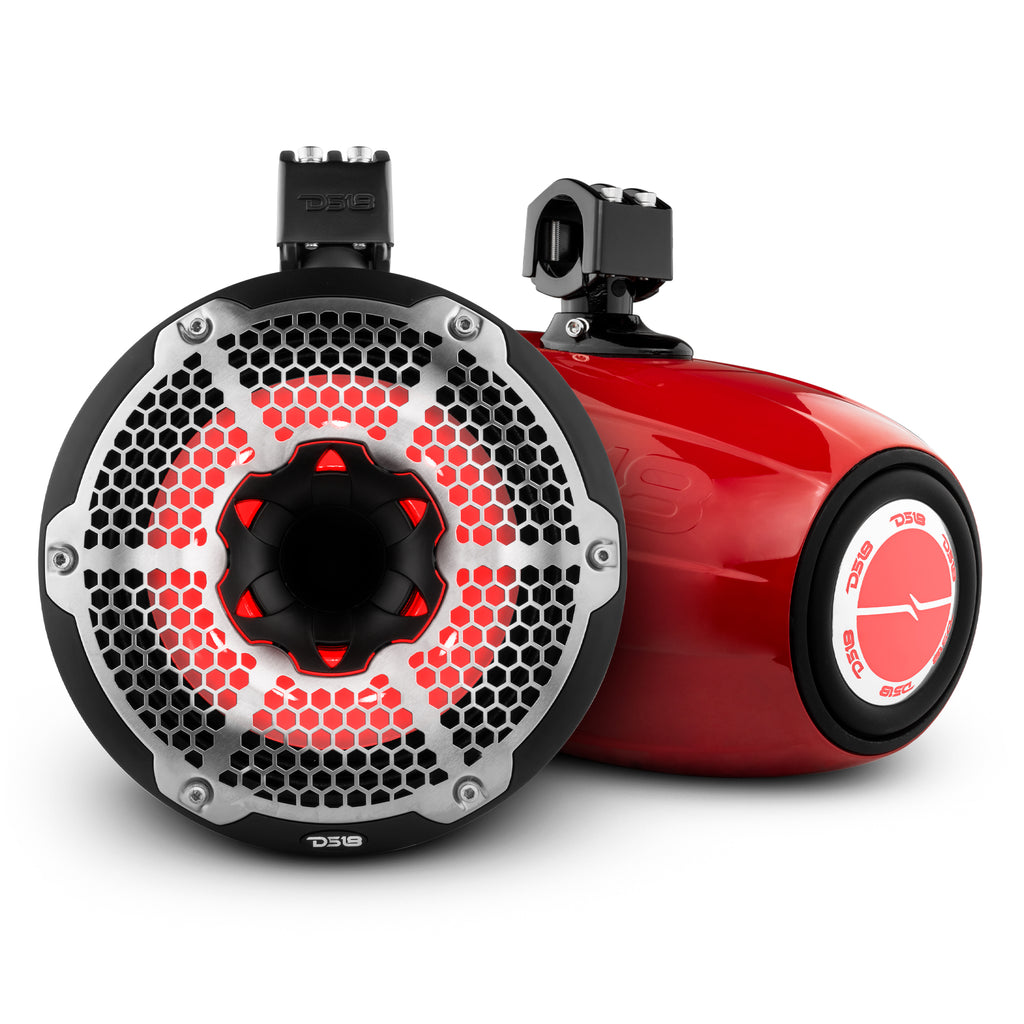 DS18 NXL-X10TPNEO 10" Marine Wakeboard Tower Speaker with Passive Radiator & Neodymium Magnet — 900W — view 2