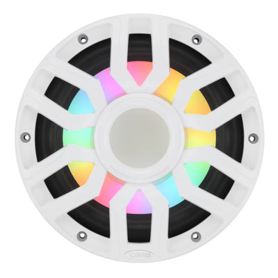 10” Marine Subwoofer with Hybrid Magnet Motor, Removable Grille and Digital LED Lights - 500W RMS 4-Ohm