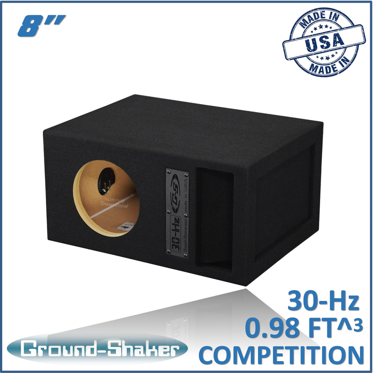 Ground Shaker GS-30HZ18B single 8" 30Hz ported sub box — view 1