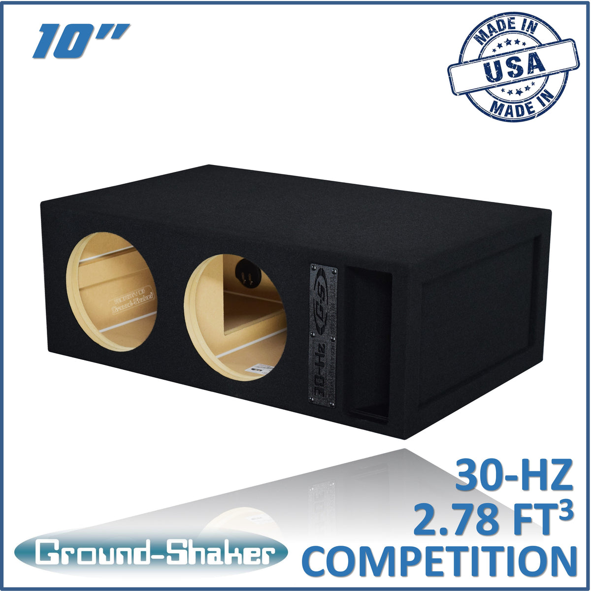 Ground Shaker GS-30HZ210B dual 10" 30Hz ported sub box — view 1