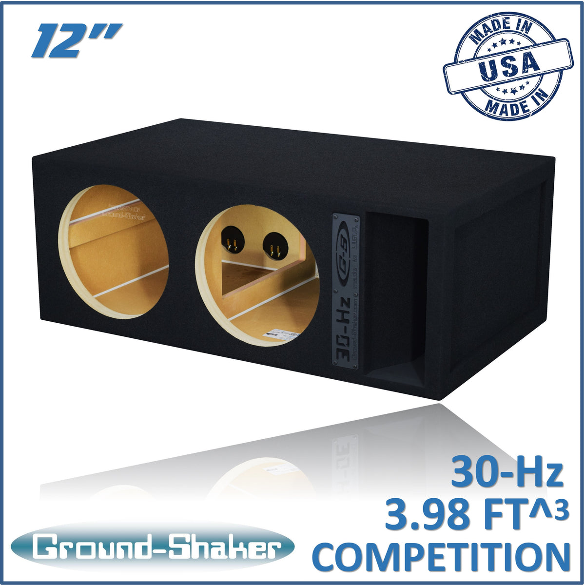 Ground Shaker GS-30HZ212B dual 12" 30Hz ported sub box — view 1