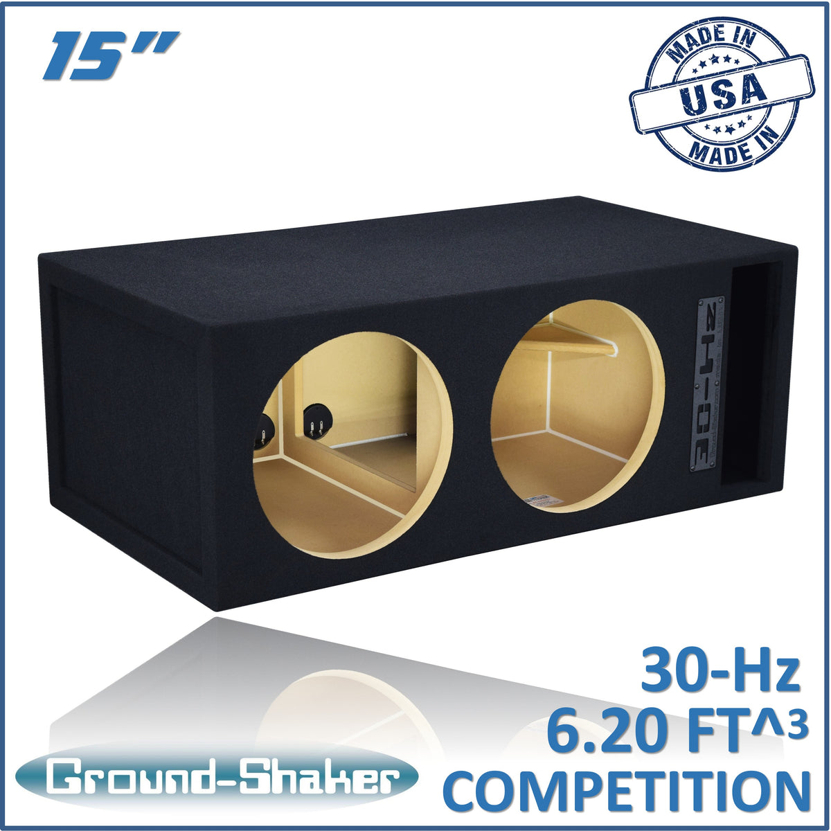 Ground Shaker GS-30HZ215B dual 15" 30Hz ported sub box — view 1