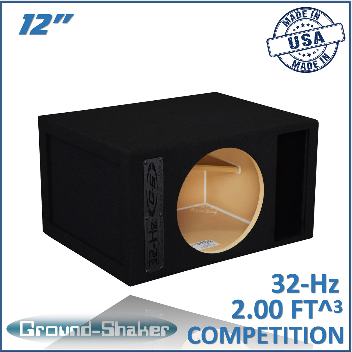 Ground Shaker GS-32HZ112B single 12" 32Hz ported sub box — view 1