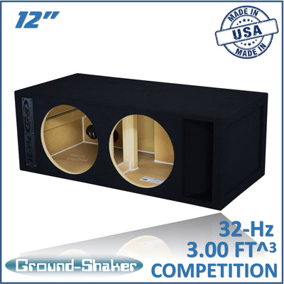Ground Shaker GS-32HZ212B dual 12" 32Hz ported sub box — view 1