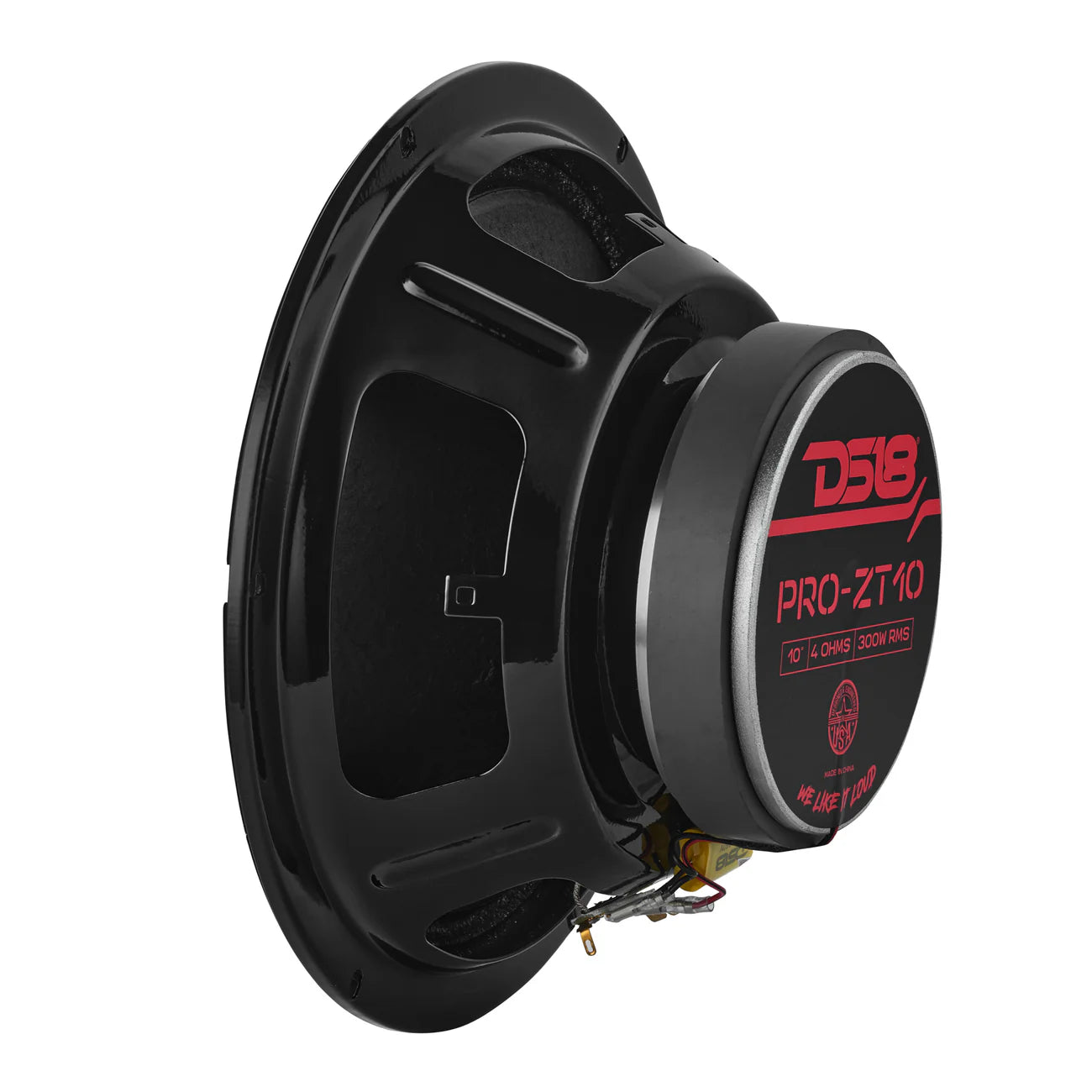 PRO-ZT 10" Coaxial Mid-Range Loudspeaker with Water-Resistant Cone Built-in Bullet Tweeter | 300W RMS 4-Ohm