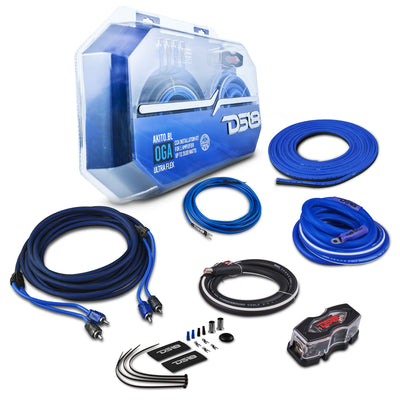 DS18 AKIT0 0-gauge amplifier wiring kit - Blue