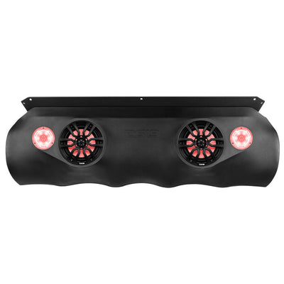 DS18 BRO-SBAR/BK sound bar rear view with RGB LED lighting