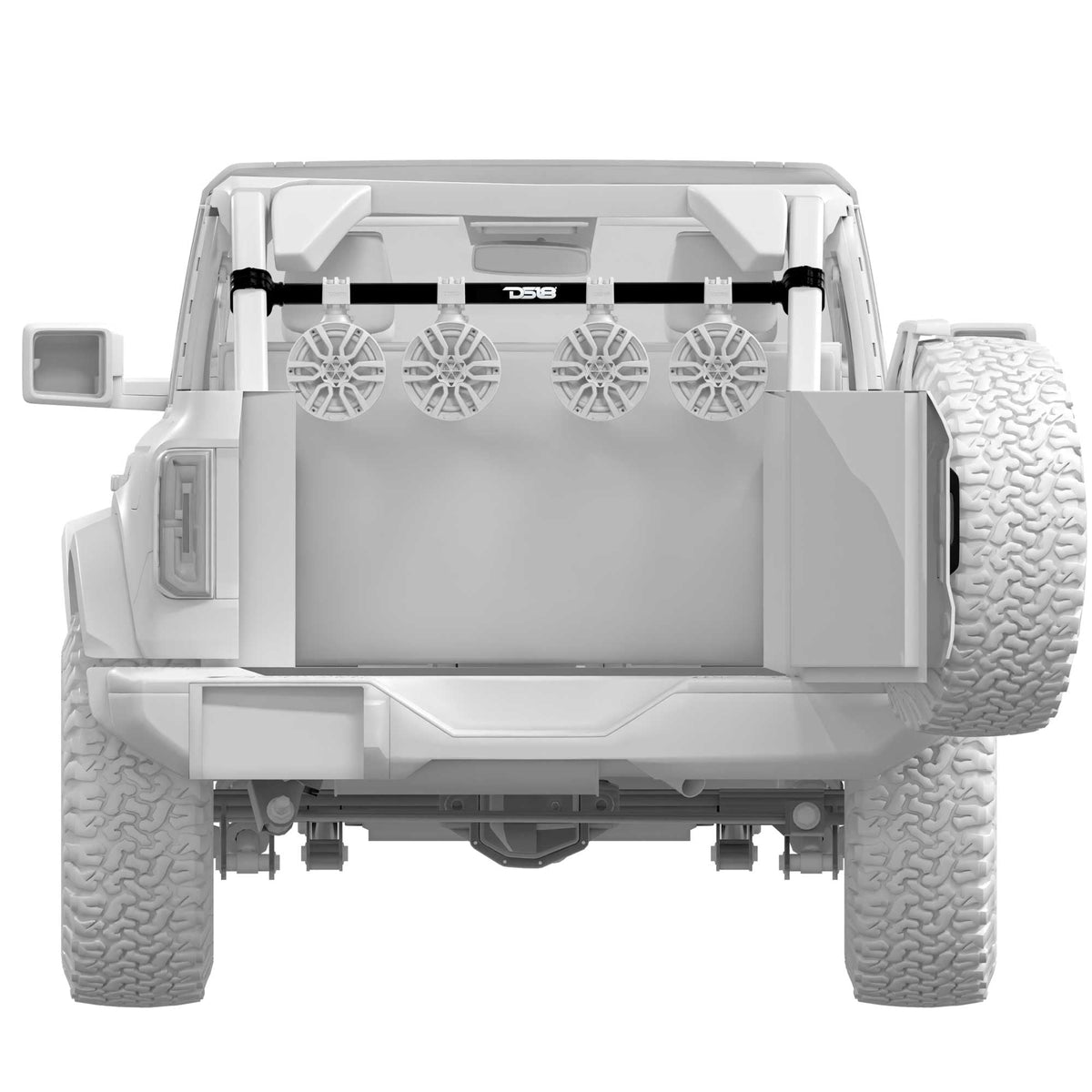 DS18 BRO-TUBE/BK with tower speakers installed