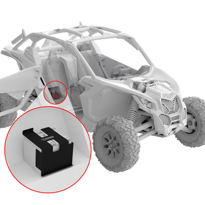 DS18 CA-X3DBATT battery kit side close-up