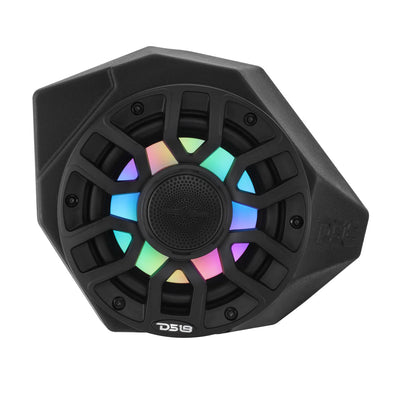 Can-Am Maverick X3 Kick Panel Speaker Pods Loaded with (2) NXL-IQ6/BK Speakers and Digital LED Lights