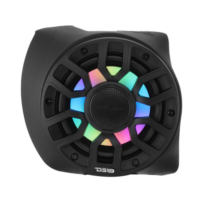 Can-Am Maverick X3 Rear B-Pillar Speaker Pods Loaded with (2) NXL-IQ6/BK Coaxial Speakers with LED Lights